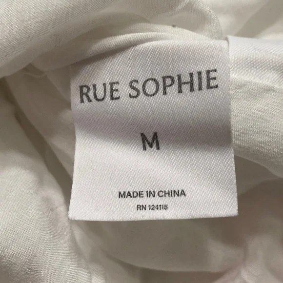 Rue Sophie White Midi Dress Women Size Medium - Picture 7 of 14